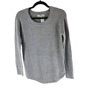 Pinque Womens Light Gray Knit Westlake Textured Pullover Sweater XS